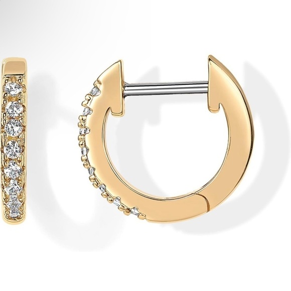 Women’s Cuff Earring 14K Gold Plated Women’s Gold Earring Simulated Diamond